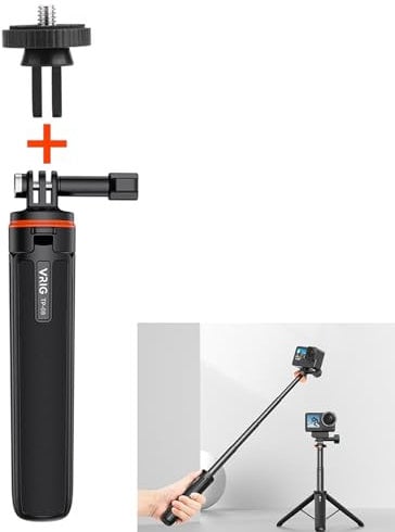 LICHIFIT Palo Selfie Trípode Extensible para dji OSMO Pocket 3 / Action 4 Varilla de Extensión Ajustable de Longitud con Gimbal para Insta360 One X3 / X2 Soporte de Base de cámara de acción