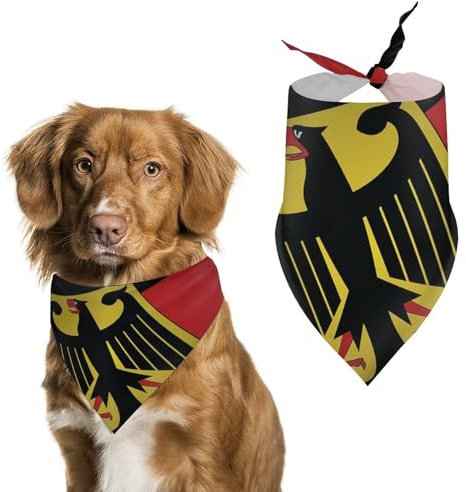 Hundehalstücher mit Deutschland-Flagge, verstellbares Halstuch für kleine bis große Haustiere, stilvolles und bequemes Zubehör für Hunde und Katzen