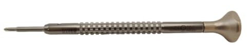 Horotec 01.418 - Cacciavite per orologiaio in acciaio inox con punta a croce Testa del cacciavite in alluminio anodizzato montato su cuscinetto a sfere - Swiss made (01.418-150)