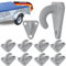 TRAILERKRAFT® Ganchos de red de tres orificios para lona de remolque, ganchos de tres agujeros, ganchos de tres agujeros para coche, remolques, pared de bordo, ojales de plástico, 10 unidades