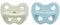 HEVEA Naturkautschuk Schnuller Kiefergerechte Form, 3-36 Monate - hygienisches einteiliges Design für Neugeborene bis Kleinkinder, BPA-frei, weich & langlebig - 2Pack (Iceberg)