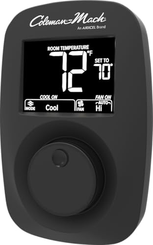 Coleman 9420A382 Heat/Cool Wall Thermostat - Digital, Black