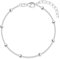 MATERIA Kugel Armband Damen Silber 925 - feine Armkette Sterlingsilber SA-88-Silber
