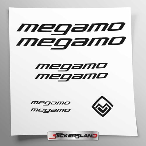 Stickersland® Aufkleber-Set kompatibel mit Rahmen Megamo MTB Mountainbike und Helm | Aufkleber-Aufkleber mit Logos | Stickersland® (matt)