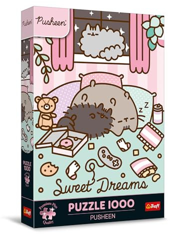 Trefl Premium Plus Quality - Pusheen Puzzle - 1000 Teile, Puzzleserie mit beliebten Charakteren, für Erwachsene und Kinder ab 14 Jahren