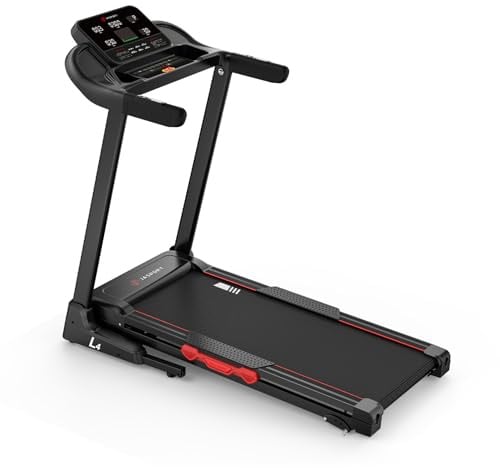 JASPORT L3 Laufband für Zuhause klappbar, leise-Federungsdämpfung, Bluetooth-Kinomap&Zwift kompatibel, 4PS, bis 20km/h, 18% Steigungswinkel, 1340x480mm großer Lauffläche, bis 120kg