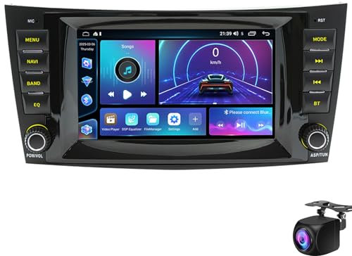 Keoaiob Android 14 Autoradio Für W211 1996-2007 Mit Wireless Phone Carplay Android Auto, 7 Touchscreen Autoradio Mit Bluetooth Sat Navi WiFi FM RDS 1080P Rückfahrkamera(Size:NF-5)