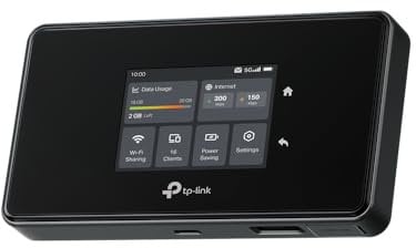 TP-Link M8550 Saponetta WiFi 5G, Router 5G, WiFi 6E AXE3600Mbps Tri-Band, DL 3400Mbps/UL 900Mbps, Batteria da 4700mAh, Porta WAN/LAN Gigabit, Touchscreen, Supporta fino a 32 Dispositivi, VPN Wireguard