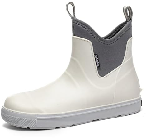 ZEPYFXIT Stivali da Pioggia Uomo in Gomma Impermeabile Stivaletti Chelsea con Elastici Comodi Stivali da Lavoro Impermeabili per Giardinaggio Pesca e Trekking