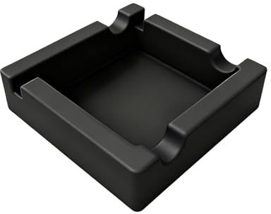SOQKEEN Cendrier Cigare, Cendrier en Silicone avec 5 Supports | Protège les surfaces des rayures, Nettoyage facile, Adapté aux différentes tailles de cigares, Accessoire cigare pratique