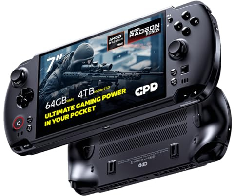 GPD WIN 5 PC portatile da gioco | AMD Ryzen AI Max+ Ryzen 395 | 64GB LPDDR5X RAM, 4TB SSD | Scheda grafica Radeon 8060S | PC portatile per giochi AAA ed emulazione