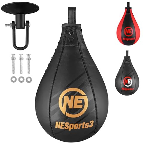 Box Speed Ball Set aus Maya Hide Leder – Punching Ball mit Halterung & Speedbag für Boxtraining, Reflex- & Fitnessübungen – Professionelles Box-Trainingsgerät für Zuhause & Fitnessstudio