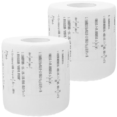 MOTHNUR 2 Rollen Kreatives Toilettenpapier mit Mathematischen Formeln Lustiges Klopapier Motiv Bedruckte Wc Papier für Schule Party und Dekoration Einzigartiges Geschenk für Zuhause