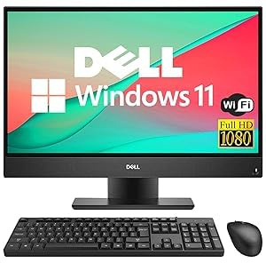 Dell OptiPlex 5260 Ordenador de sobremesa Todo en uno, Pantalla FHD de 21,5, Intel Core i5-8400, 16 GB de RAM, SSD de 512 GB, WiFi, Bluetooth, Teclado US QWERTY, Windows 11 Pro (reacondicionado)