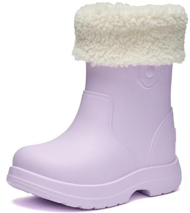 Ladeheid x Camminare Kinder Gummistiefel aus leichtem EVA warm gefüttert wasserdicht und sicher geführt durch rutschfeste Sohle ideal für kalte Tage und Schnee LA-CA-19