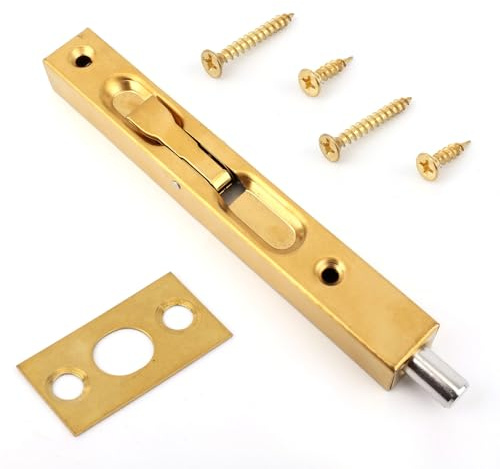 French Door Flush Bolt Lock, 6 Inch/ 15.2cm Stainless Steel Concealed Latch for Double Doors with Hardware Security Security Lock for Patio Home