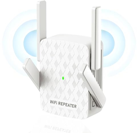COOYA Extender WiFi Più Veloce nel 2026, Ripetitore Wireless Internet, Casa copre fino a 10.000 metri quadrati, 35 Dispositivi, Booster WiFi 1200Mbps Con Porte RJ45, Dual Band 2.4G/5G, 4 Antenne