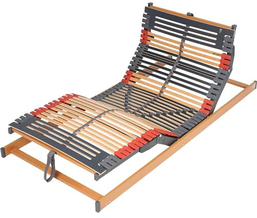 FMP Matratzenmanufaktur, 7 Zonen Lattenrost Rhodos® EcoMove EL, Kopf- und Fußteil elektrisch verstellbar, 44 Leisten, kein Unterbau, fertig montiert, 80x200 cm