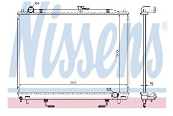 Nissens Radiator w/Integrated Transmission Oil Cooler - 628959