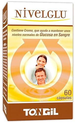 Nivelglu 60 Cápsulas | Cromo Picolinato con Peptidos Marinos Nutripeptin, Canela, Morera, Banaba, Canela | Control de Glucosa - Azúcar en Sangre | TONGIL 100% Natural