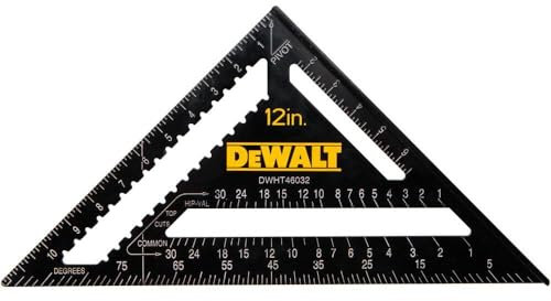 DeWalt DWHT46032 12 Heavy-Duty Premium Aluminum Stamped-In Rafter Square