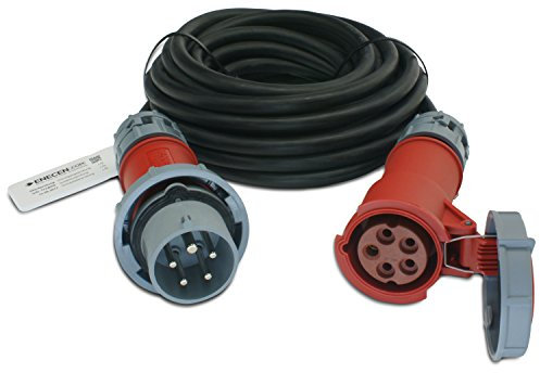 ENECEN 1312450 CEE-Verlängerungskabel 400V/16A IP67 Gummi H07RN-F 5x2,5 mm² mit ST/KU 5-polig wasserdicht 50m
