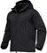 KEFITEVD Softshell Jacke Herren Wasserdicht Winddicht Fleece Gefüttert Jagdjacke Herbst Winter Outdoorjacke Military Hoodie Männer Wanderjacke Schwarz L