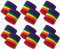 GOGO 12 Stück Schweißband Handgelenk Sport Armband Regenbogen Sport Wristbands aus Baumwolle