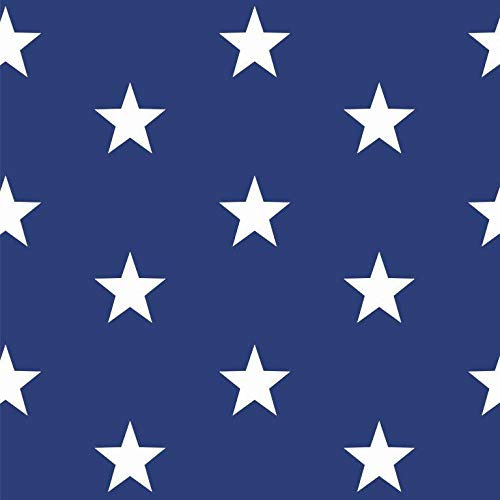 babrause® Baumwollstoff Sterne Royal Blau Webware Meterware Popeline OEKOTEX 150cm breit - Ab 0,5 Meter