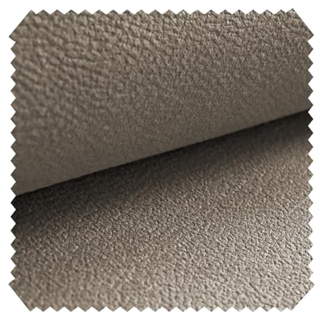 novely® exquisit Milano - Ultraweicher Möbelstoff in Lederoptik - Schwer Entzündbarer Polsterstoff mit Feiner Struktur - Pflegeleichte Meterware 1lfm | Farbe: 04 Graubraun