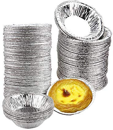 Lot de 100 moules à muffins en aluminium pour tarte et gâteaux