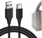 GEEKRIA Typ-C Kopfhörer-Stoff, geflochtenes Schnellladekabel, kompatibel mit Sony WH-1000XM5, XB910N, LinkBuds S, LinkBuds, Ladegerät, USB auf USB-C Ersatz-Netzkabel (4ft / 120cm)