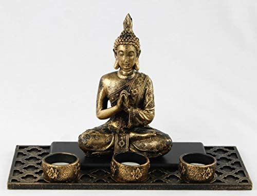 Decohouse - Centro Buda Decorativo - Centro Jardin Velas Zen - Regalo Original Barato