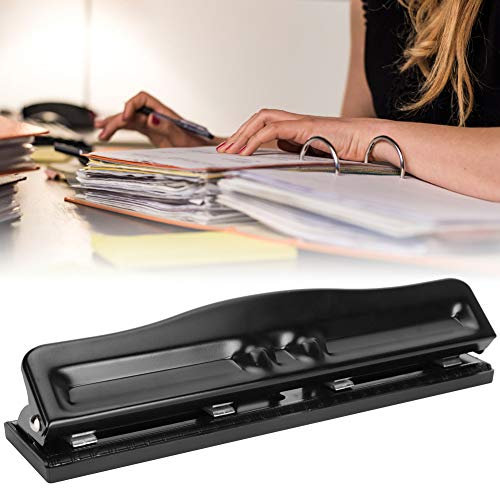 Verstellbarer Locher 4 Loch Papierstanzen Metalllocher Binder Puncher Manueller Locher Bürolocher für Home Office Zubehör