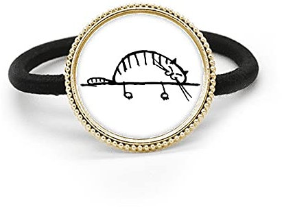 Haargummi und Gummiband für Katzen, Design: Smile Stripe, silberfarben