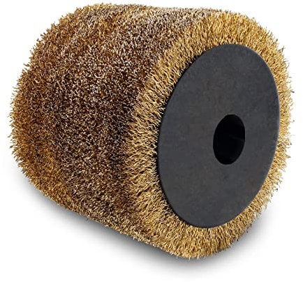 Scheppach Metalldrahtbürste für Satiniermaschine MRS1300 | 100mm Breite - 120mmØ | Walze für verschiedene Oberflächen & Materialien wie Holz, Stein & Metall | geeignet zum Schleifen & Abisolieren