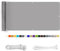 HERILIOS Balkon Sichtschutz, Balkonabdeckung 220 g/m² Innen Balkonverkleidung UV-Schutz (210Größen&21Farben) Ohne Bohren mit Ösen Kabelbinder und Kordel für Balkongeländer Terrasse,80X200CM hellgrau
