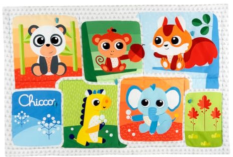 Chicco - Tappeto da Gioco XXL Magic Forest, Morbido Tappeto Colorato con Animali della Foresta, per i Primi Movimenti del Bambino, Imbottitura Morbida, Extra Large 135 x 90 cm, 0+ Mesi