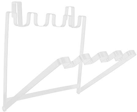 Serlium Soporte para Bolsa de Basura para residuos domésticos,Organizador para el hogar Soporte Papelera con Ganchos Soporte para Bolsa de Basura para Colgar,para Armario de Cocina(Blanco)