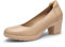 DREAM PAIRS Scarpe con Tacco Largo Eleganti Comode da Donna Décolleté con Tacco Alto Classico Décolleté in PU da Lavoro,Size 42,Nudo,SDPU2230W-E
