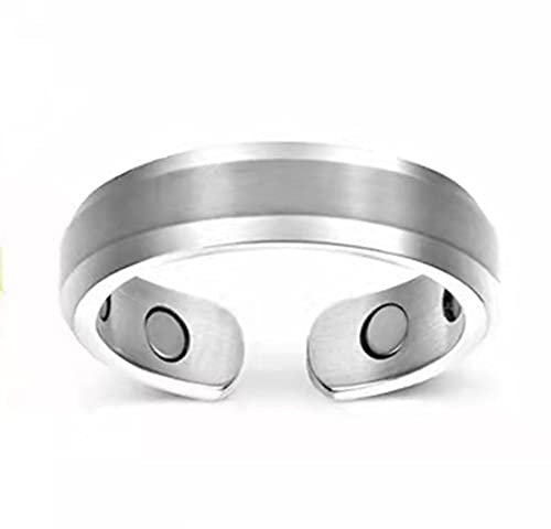 Jkapagzy Magnetische Therapieringe für Damen und Herren, modisch, zum Abnehmen, Fettentgiften, Schmuck, Verbrennungsring, Lymphringe, Öffnung, magnetisch