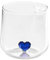 CIYODO Love Glass Clear Tea Cup Heart Coffee Mug Clear Coffee Mug White Wine Glasses Glass Martini Cup Tooth Brushing Tumbler Beverage Glass Couple Glass Water Container Lovers Blue