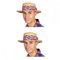 Pack of 2 x Great Britain Union Jack Classic Straw Boater Hat : Adult Kings Coronation Celebration Fancy Dress Accessory