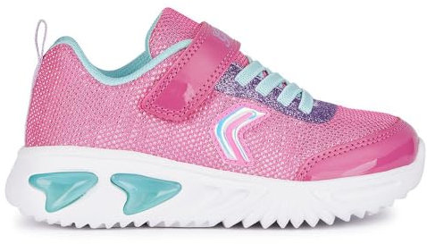 Geox J Assister Girl A, Scarpe da Ginnastica, Fuchsia Aqua, 34 EU