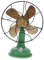 Didiseaon Vintage Standing Fan Non-functional Bar Style Household Decor Retro Resin Fan for Bedroom