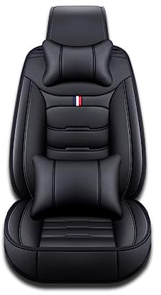ZONEWD Autositzbezüge für BMW 3er 335d E91 320i E46 323Ci E46 328Ci E46 318Ci E46, Ledersitzbezüge Allwetter Wasserdichtes Komfortabler Autositzbezug Full Set Sitzbezüge, Auto Zubehör,Black