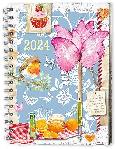 Daphne's Diary Agenda 2024 | Kreativer und interaktiver Terminkalender mit Stickern, Postkarten, To-Do-Listen und vielen Extras | Mit ausklappbaren Monatsübersichten und Platz für die Tagesplanung