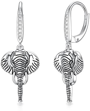 Elefanten Ohrringe 925er-Sterlingsilber hypoallergen Elefanten Ohrhänger Elefanten Schmuck Geschenke für Frauen Mädchen Elefantenliebhaber