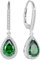 FJ Tropfen Hängend Ohrringe Damen 925 Sterling Silber Smaragd Ohrringe Mai Geburtsstein Schmuck Geschenke für Frauen Mutter Freundin Mama