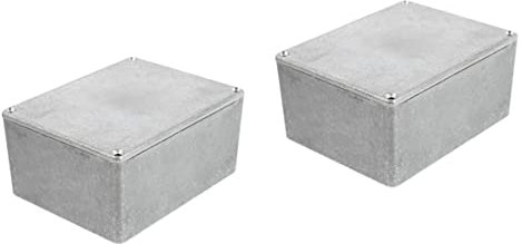 Toyvian 2 Stk Effekt-aluminium-box Effektpedal Für E-gitarre Koffer Für Gitarreninstrumente Distortion-pedal Aus Metall Gitarren-delay-effektpedal Gitarren-loop-pedal Fuzz-pedal Fall Musik
